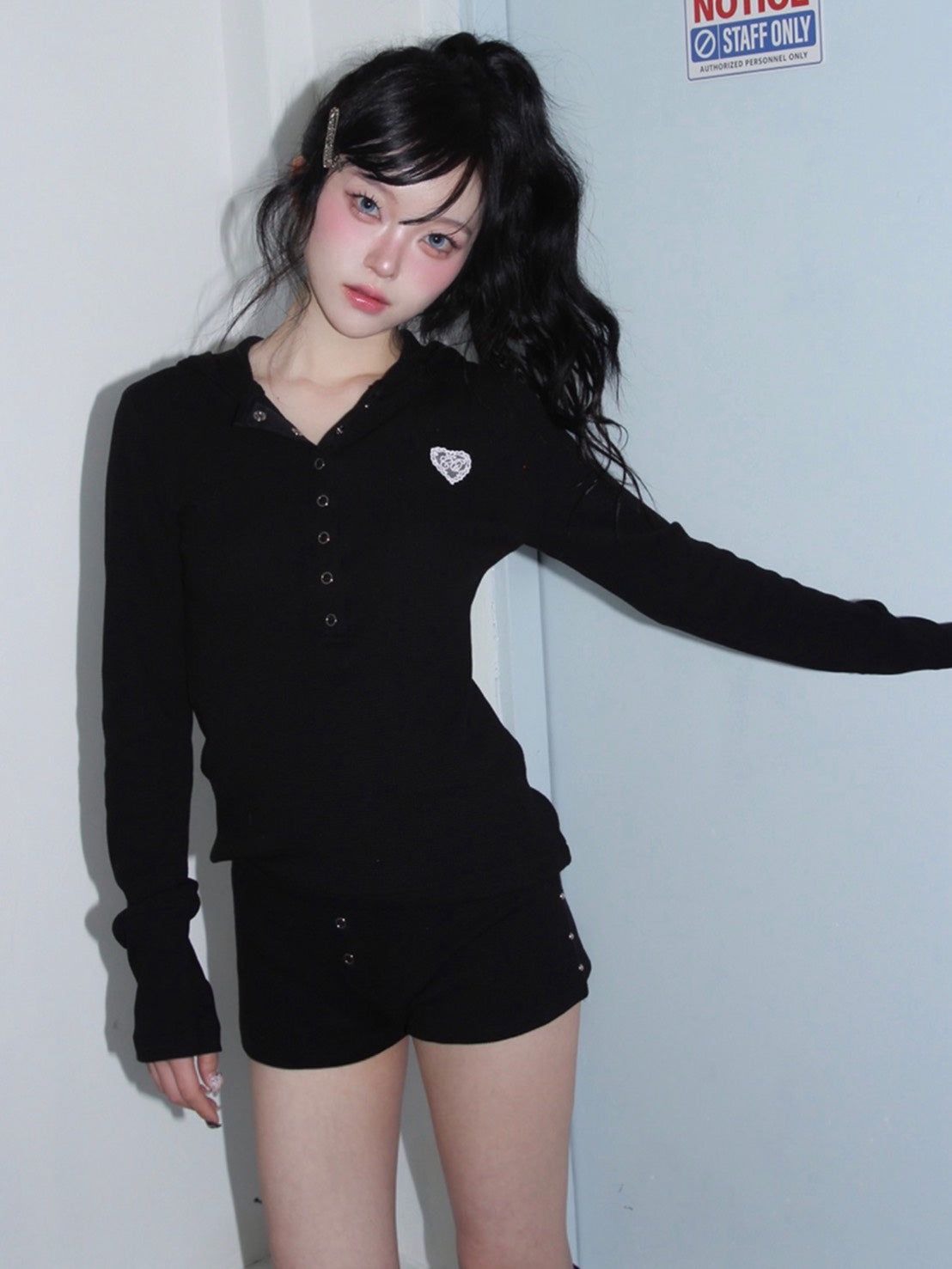 【CHERRYQUIRI】soft waffle mini shorts