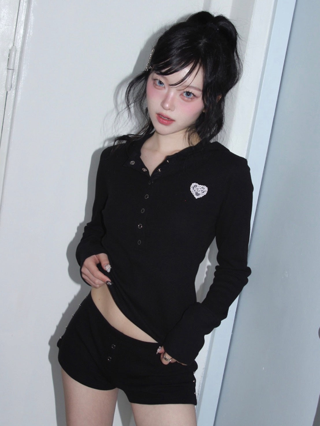 【CHERRYQUIRI】soft waffle mini shorts