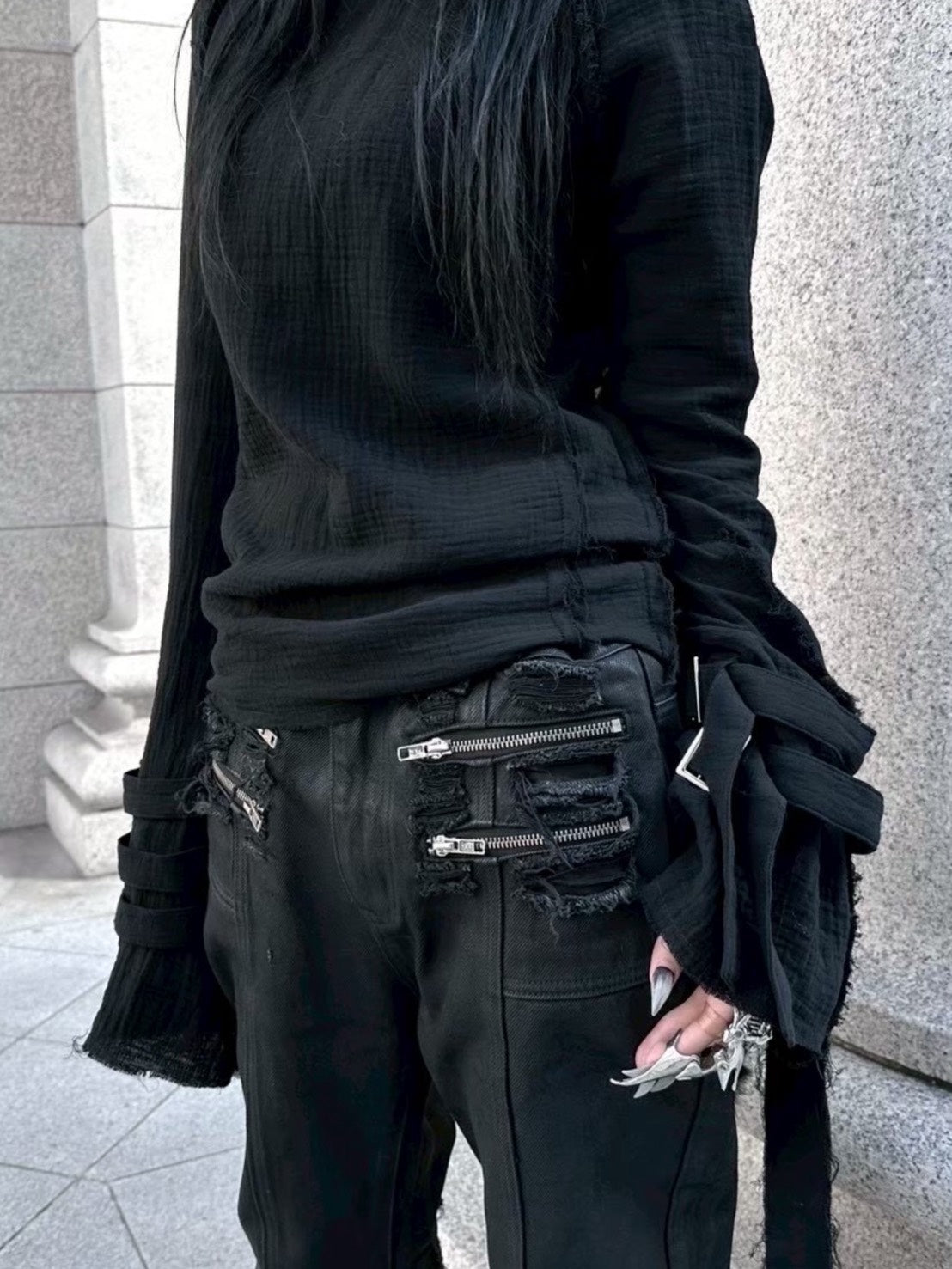 4/27 20:00発売【YIKAI LABORATORY】reversible compresse long sleeve