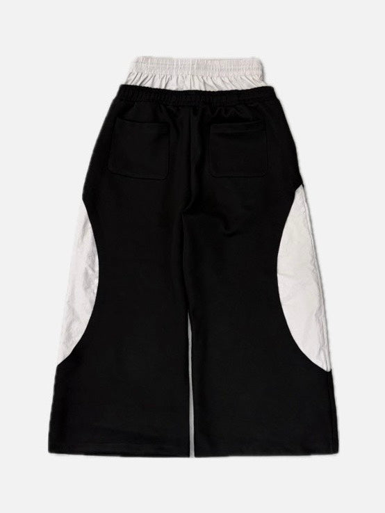 国際配送【LUV CODE】layered design sweat pants (2color)