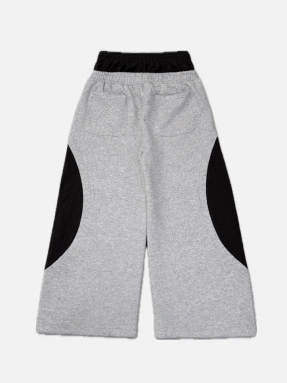 国際配送【LUV CODE】layered design sweat pants (2color)