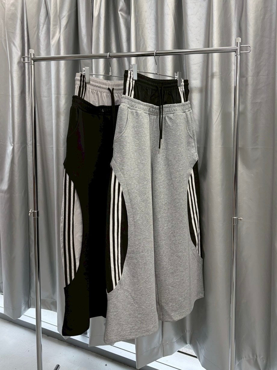 国際配送【LUV CODE】layered design sweat pants (2color)