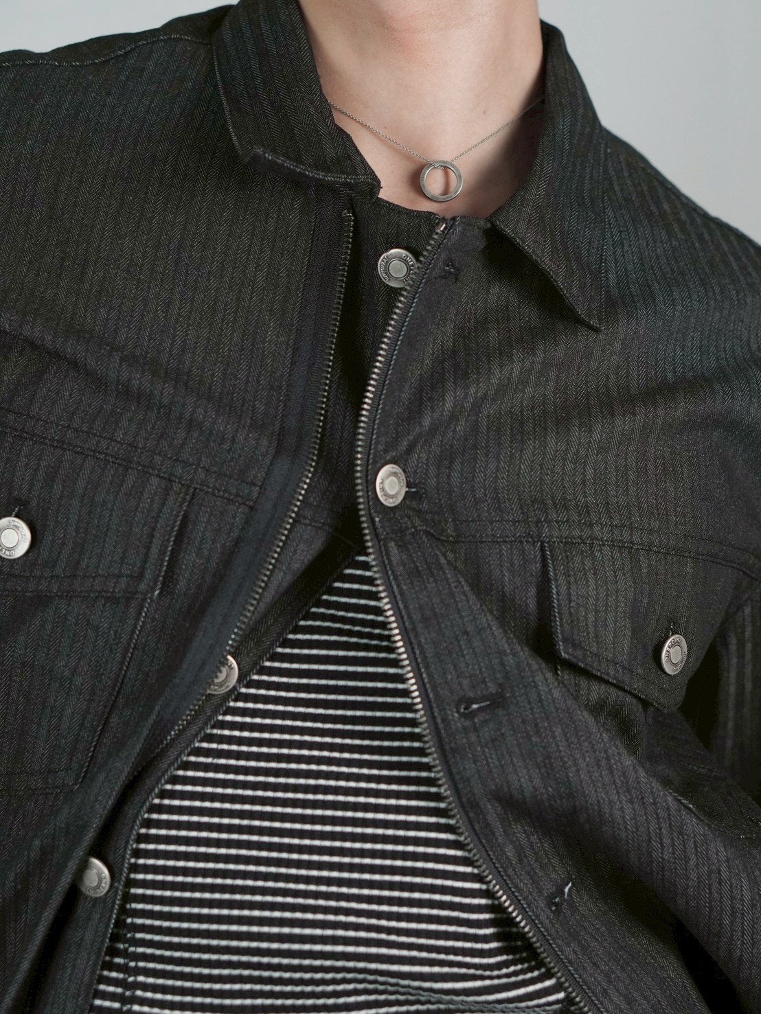 4/10 20:00発売 受注制【Chikashitsu +】non fade denim trucker jacket (2color)