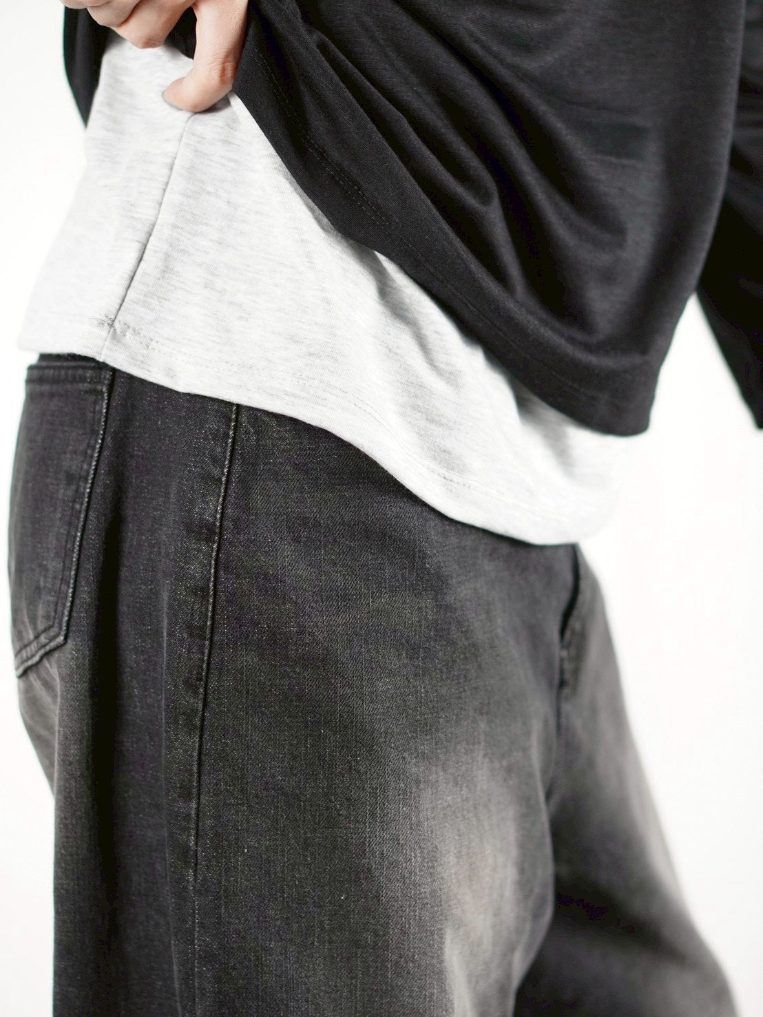 受注制【Chikashitsu +】double layered henley neck long sleeve