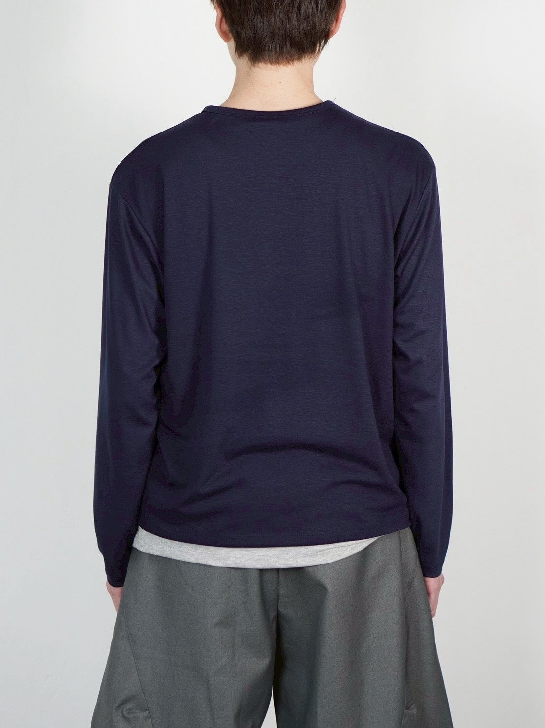 受注制【Chikashitsu +】double layered henley neck long sleeve