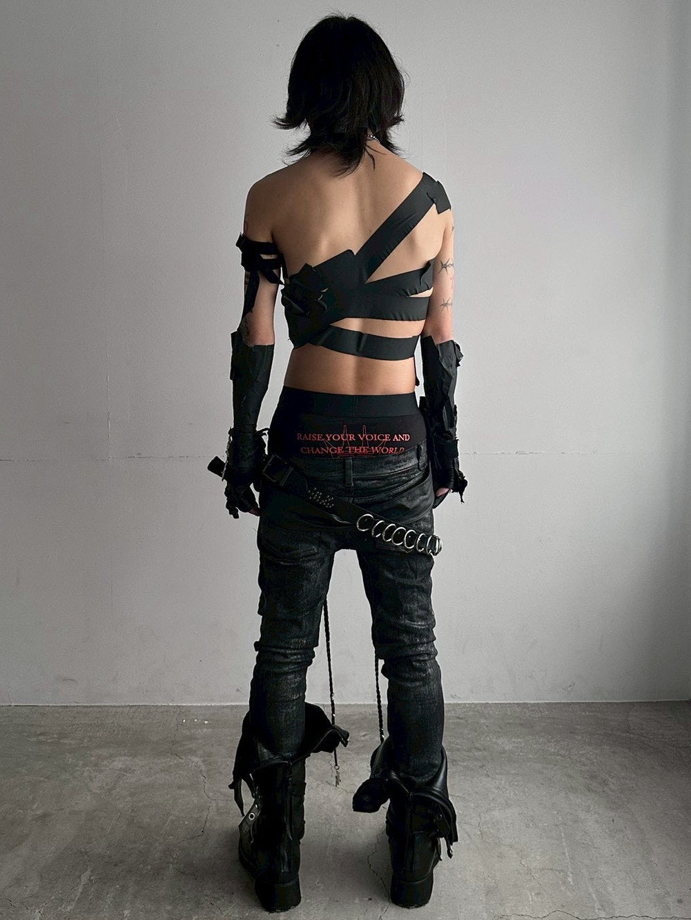 【YIKAI LABORATORY】゛pull the trigger on the scene゛slogan revolver boxer pants