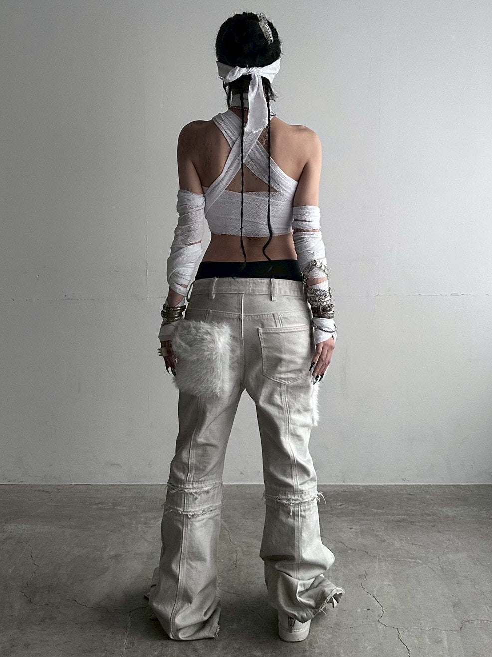 【YIKAI LABORATORY】゛pull the trigger on the scene゛slogan revolver boxer pants