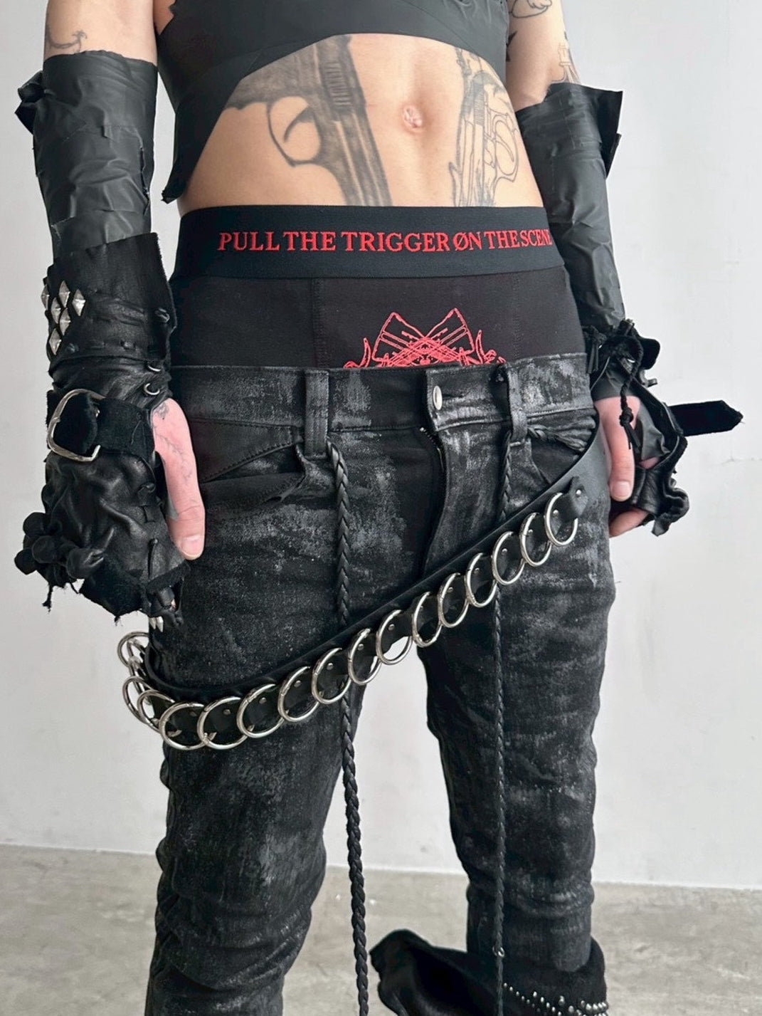 4/27 20:00発売【YIKAI LABORATORY】antiue 00ring  calfskin  belt