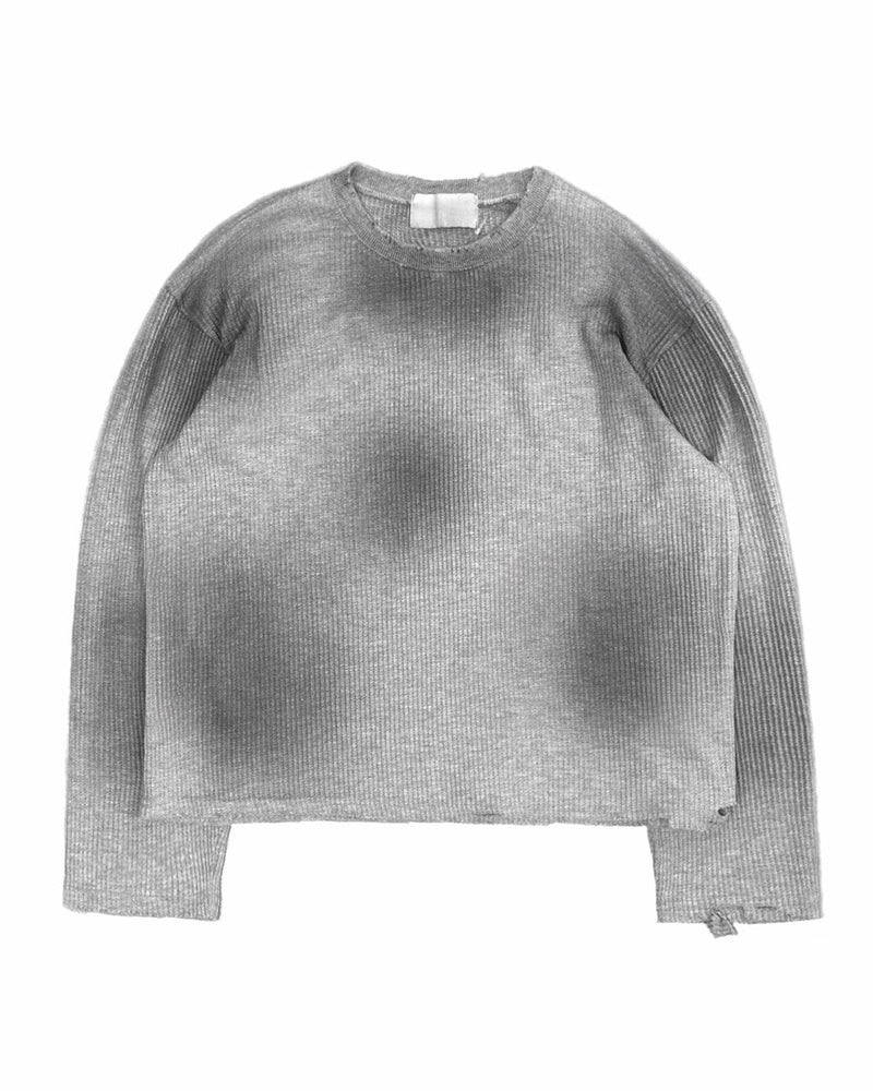受注制【Chikashitsu +】washed waffle long sleeve (2color)