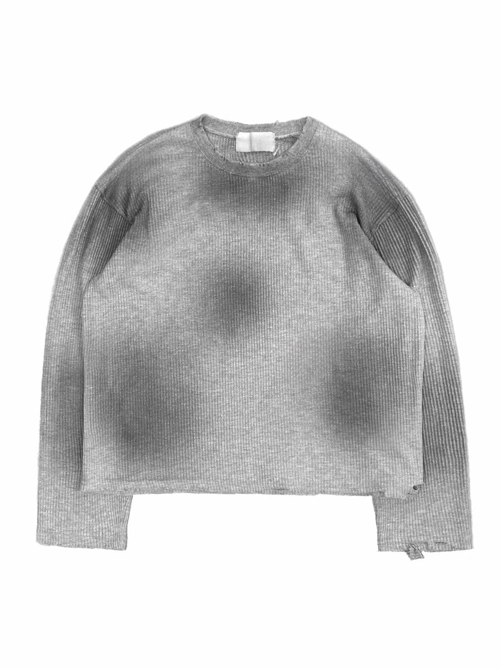 受注制【Chikashitsu +】washed waffle long sleeve (2color)