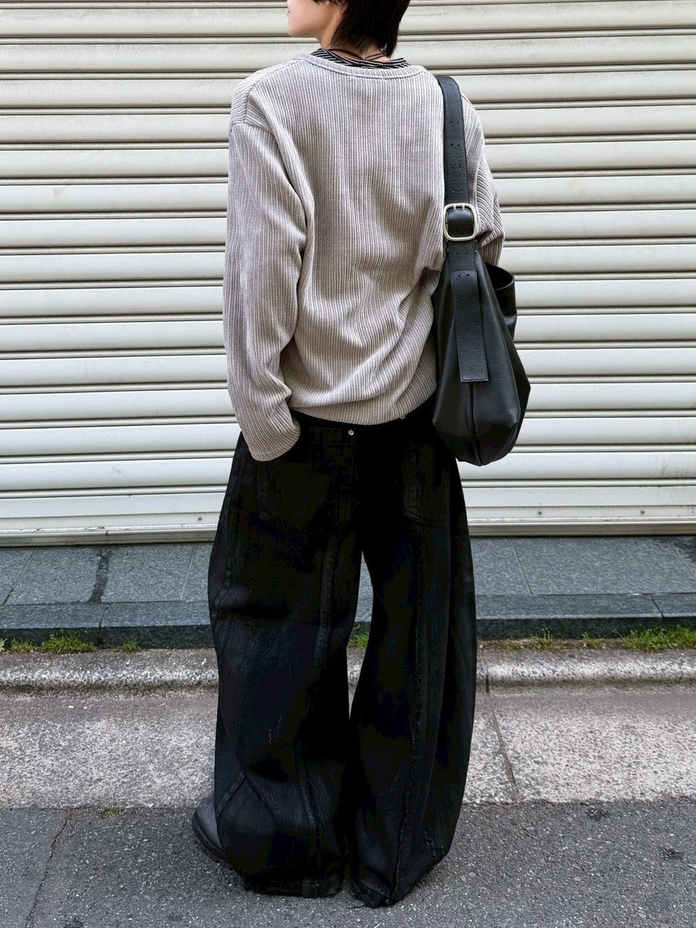 5/8 20:00 発売 【Chikashitsu +】velour zip henley long sleeve (2color)