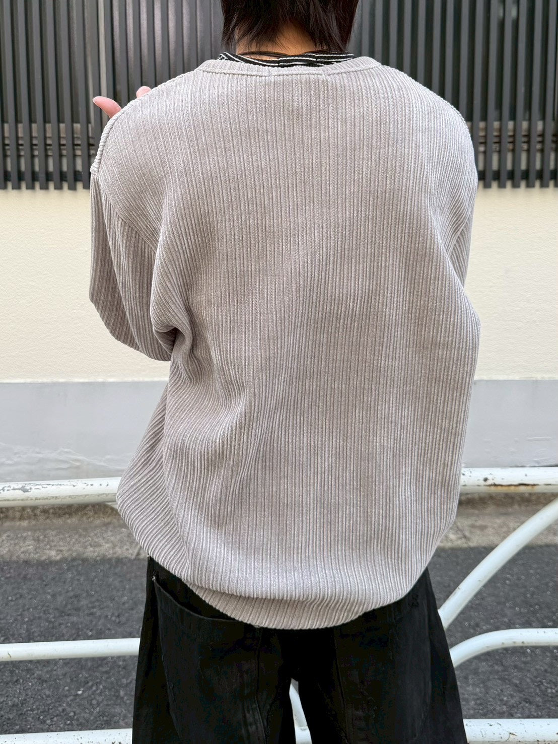 5/8 20:00 発売 【Chikashitsu +】velour zip henley long sleeve (2color)