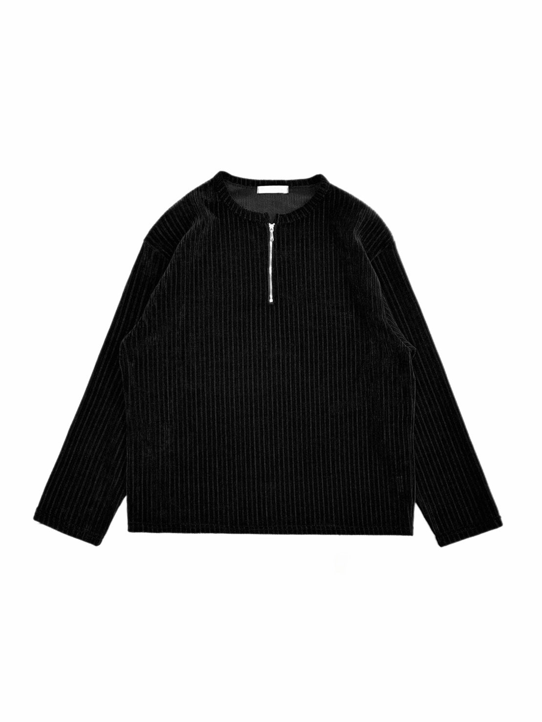 5/8 20:00 発売 受注制【Chikashitsu +】velour zip henley long sleeve (2color)