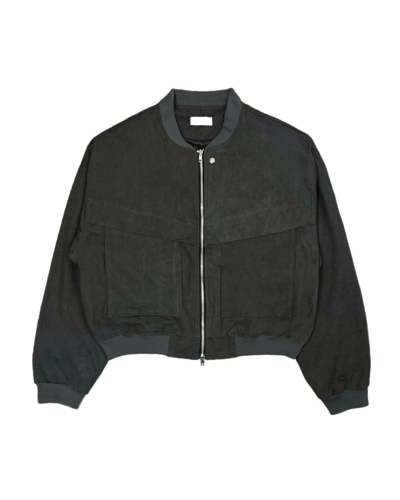 受注制【Chikashitsu +】stone wash bomber jacket