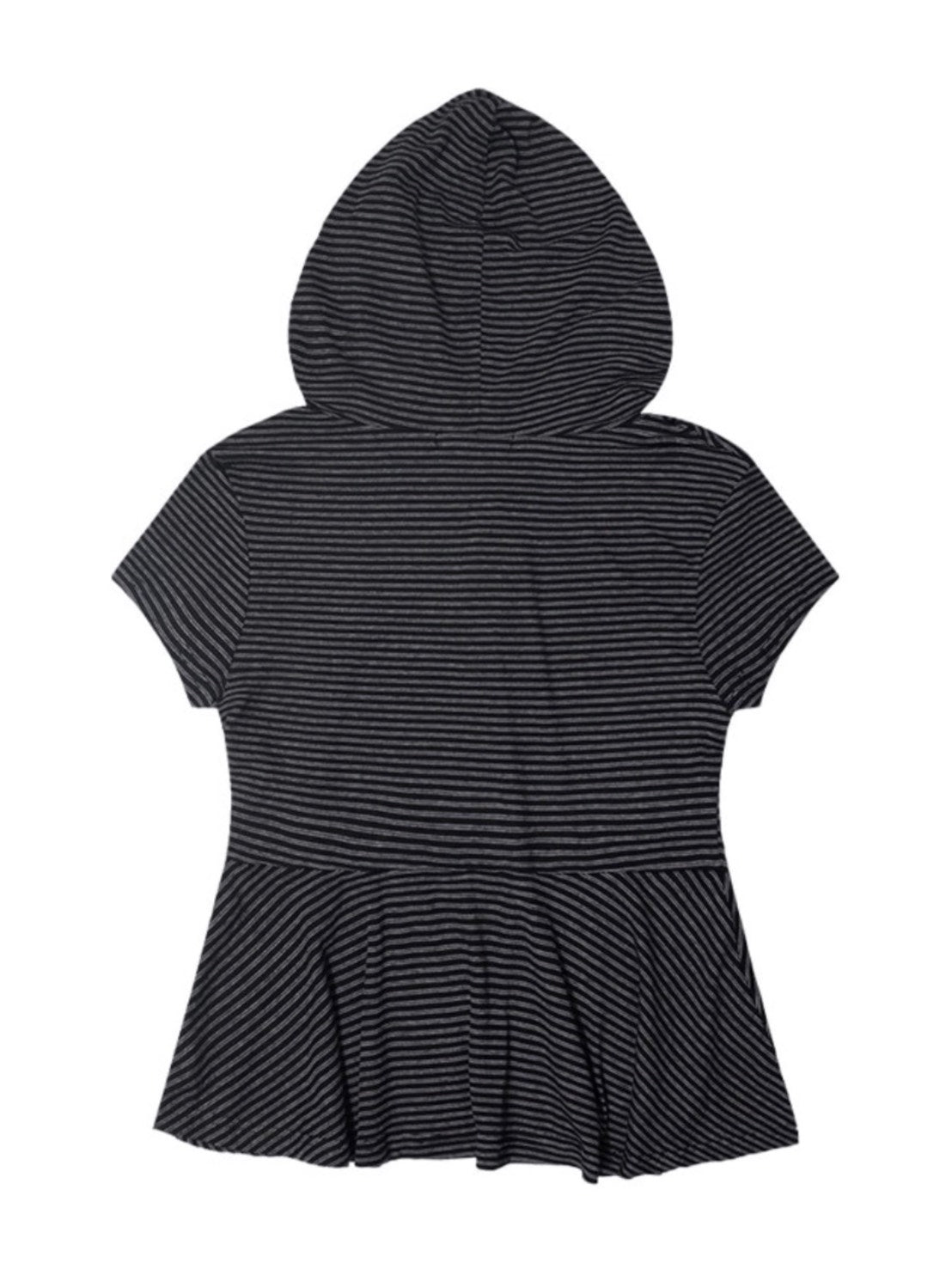 【FANCY CLUB】STRIPE HOOD FLARE TOP
