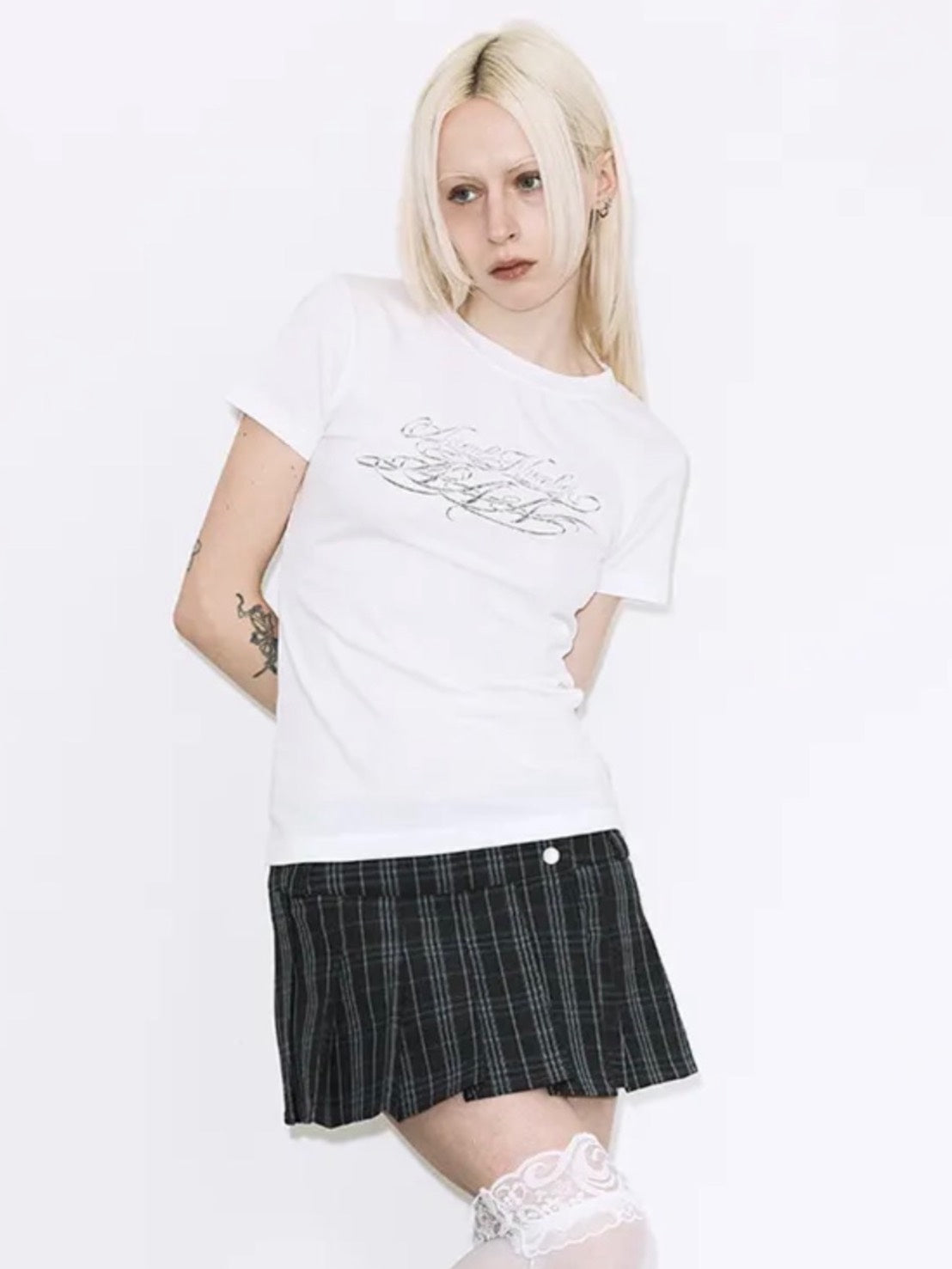 【FANCY CLUB】BACK CROSS TEE