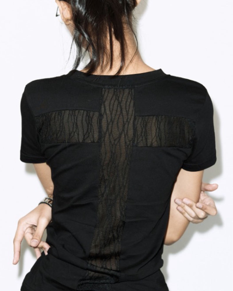 【FANCY CLUB】BACK CROSS TEE