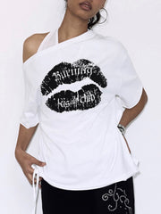 【FANCY CLUB】KISSING ONE-SHOULDER TOP