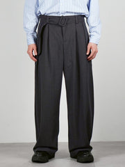 5/8 20:00 発売 
受注制【Chikashitsu +】belt tuck wide slacks (3color)