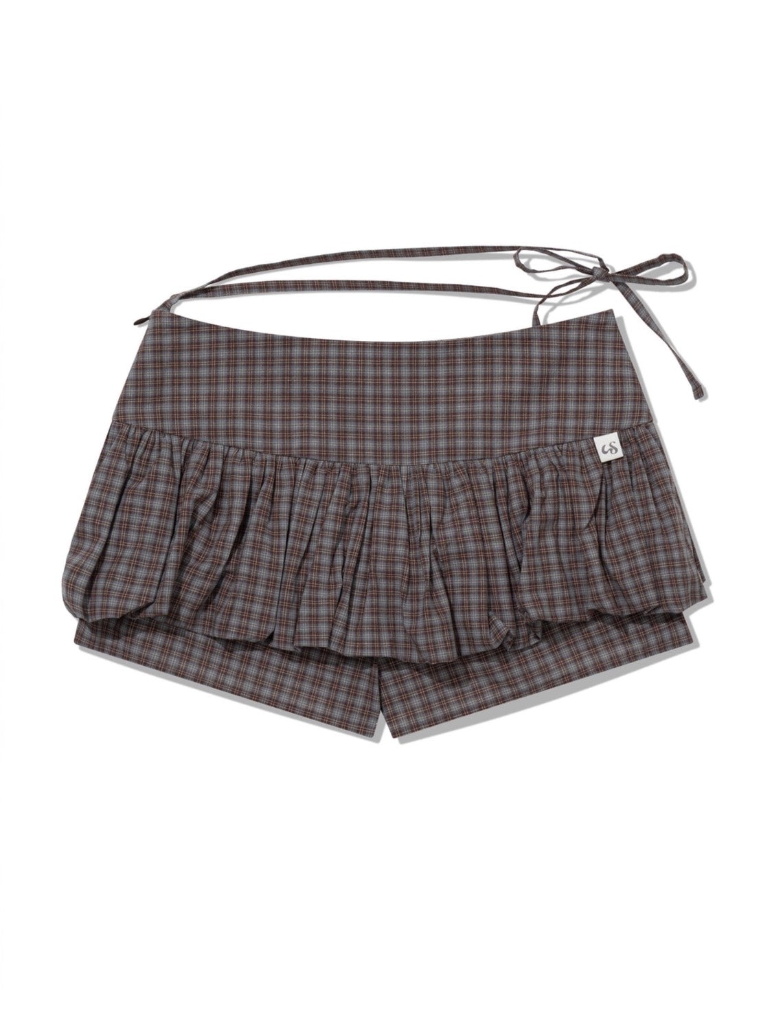 【Uglyshadow】CHECKERED PUMPKIN SKIRT PANTS