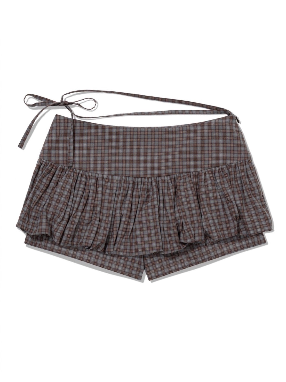 【Uglyshadow】CHECKERED PUMPKIN SKIRT PANTS