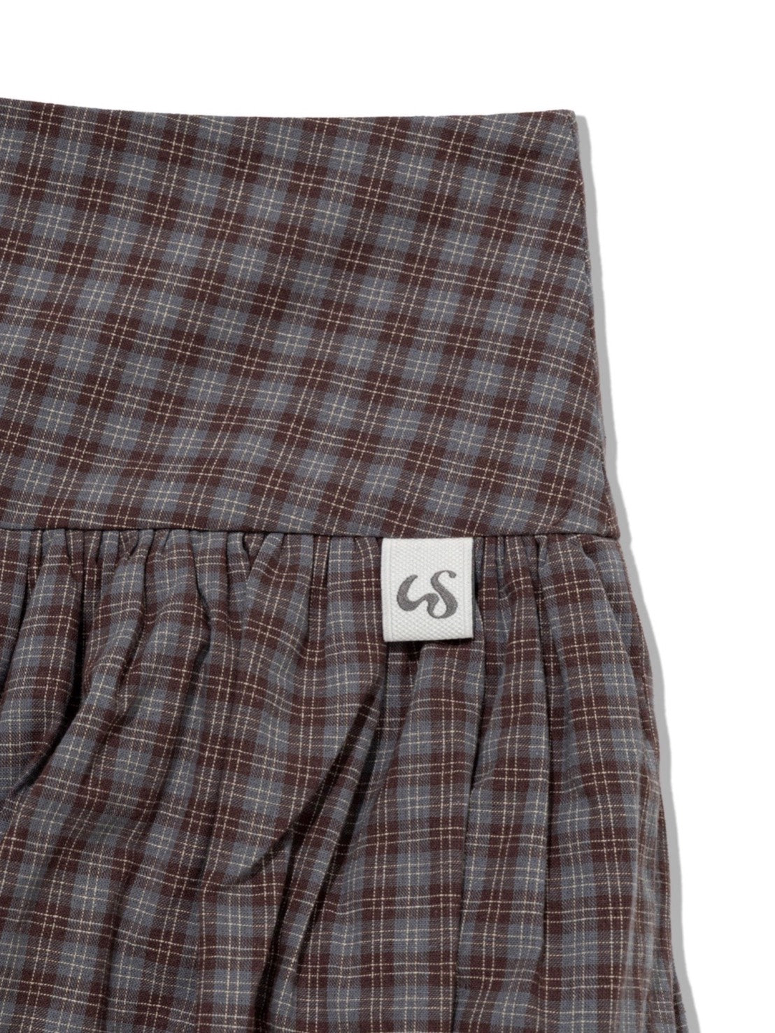 【Uglyshadow】CHECKERED PUMPKIN SKIRT PANTS