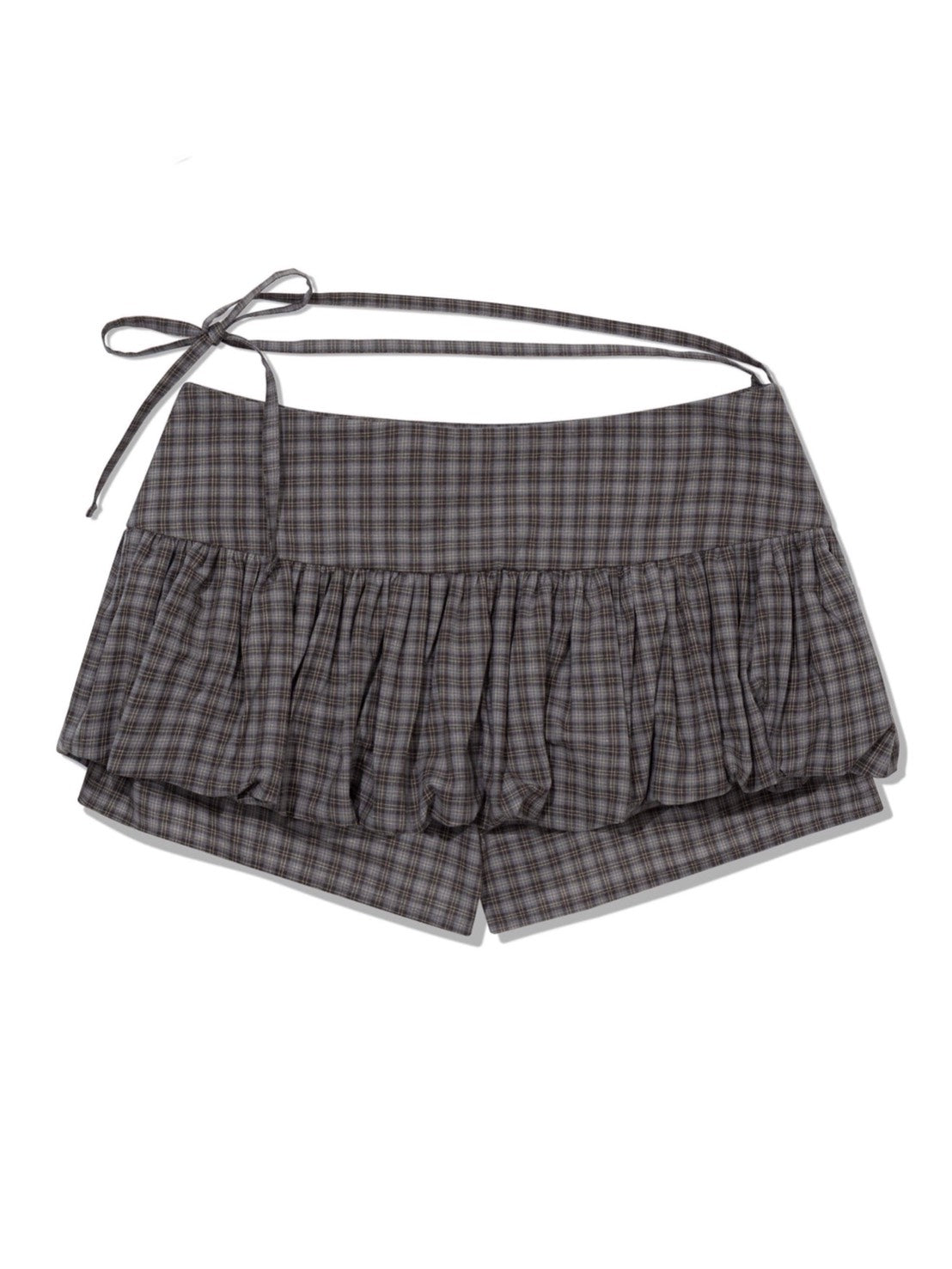 【Uglyshadow】CHECKERED PUMPKIN SKIRT PANTS