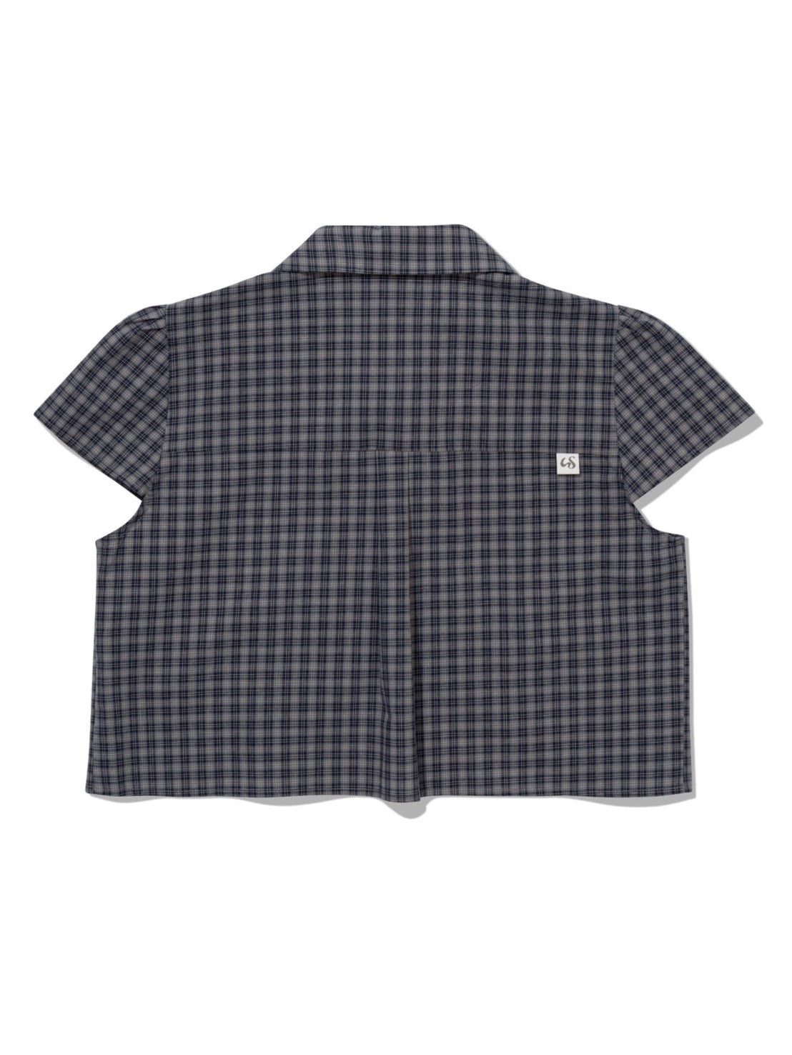 【Uglyshadow】CHECKERED DOUBLE BLOUSE