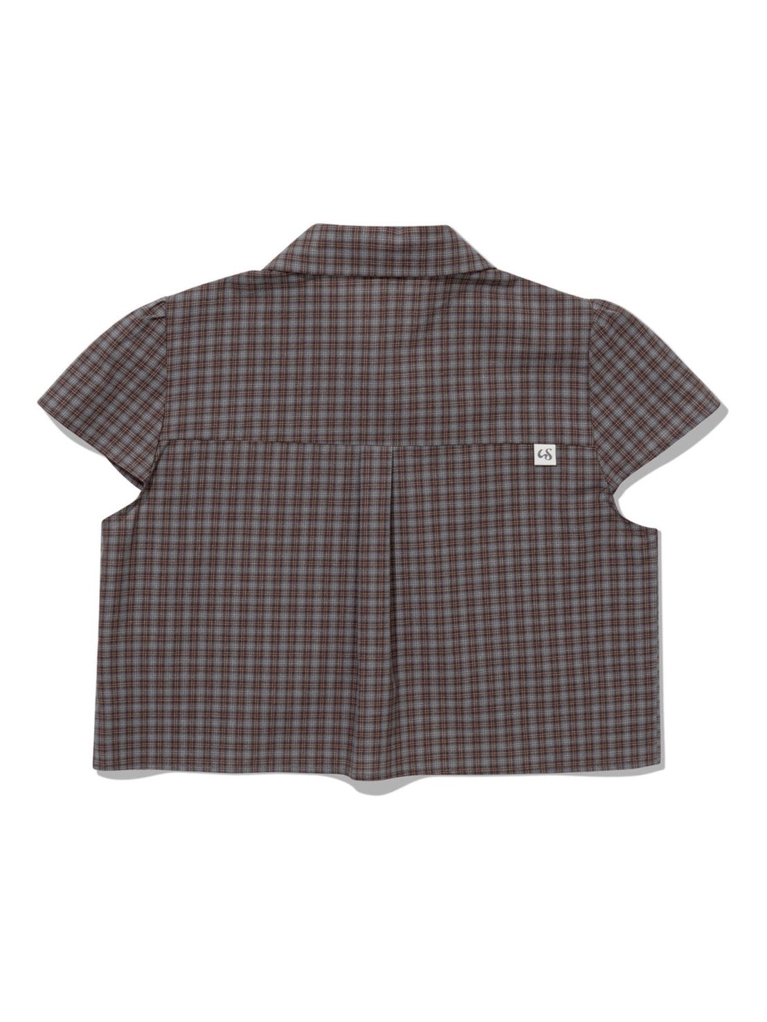 【Uglyshadow】CHECKERED DOUBLE BLOUSE