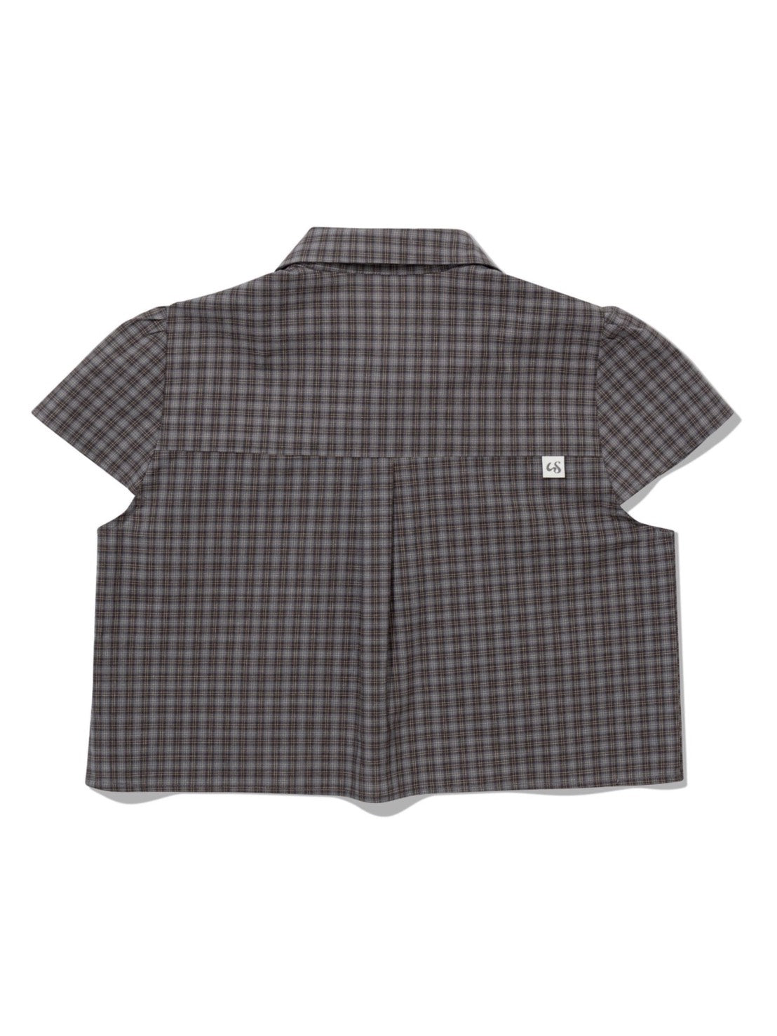 【Uglyshadow】CHECKERED DOUBLE BLOUSE