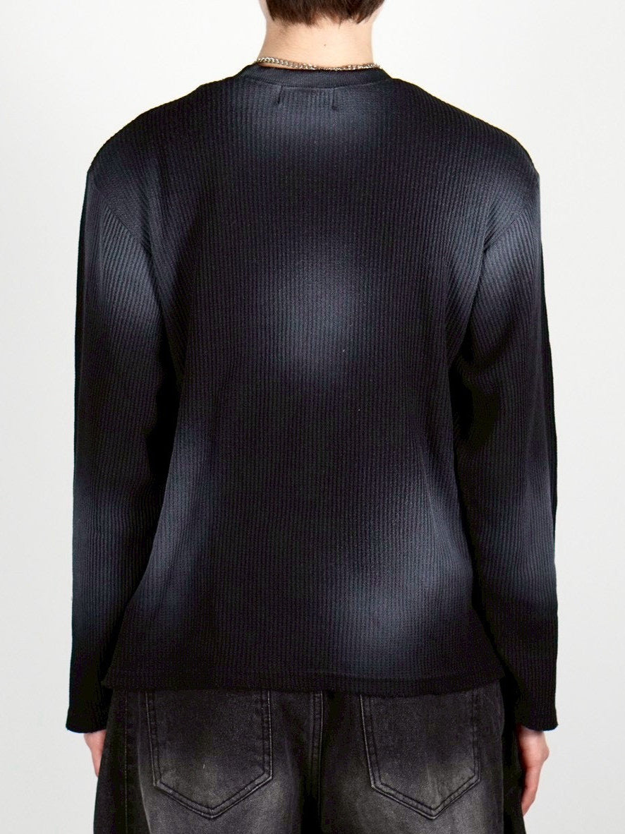 受注制【Chikashitsu +】washed waffle long sleeve (2color)