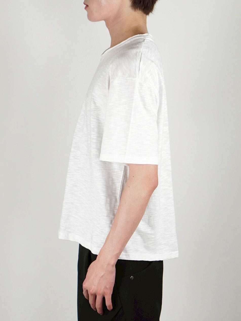受注制【Chikashitsu +】sheer cotton box half sleeve (4color)