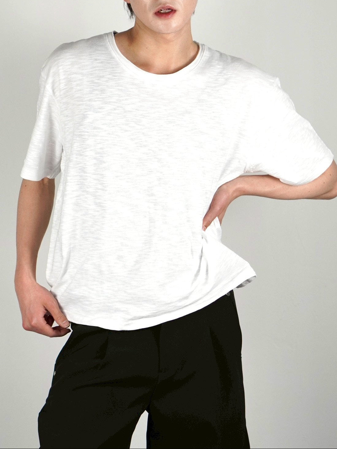 受注制【Chikashitsu +】sheer cotton box half sleeve (4color)