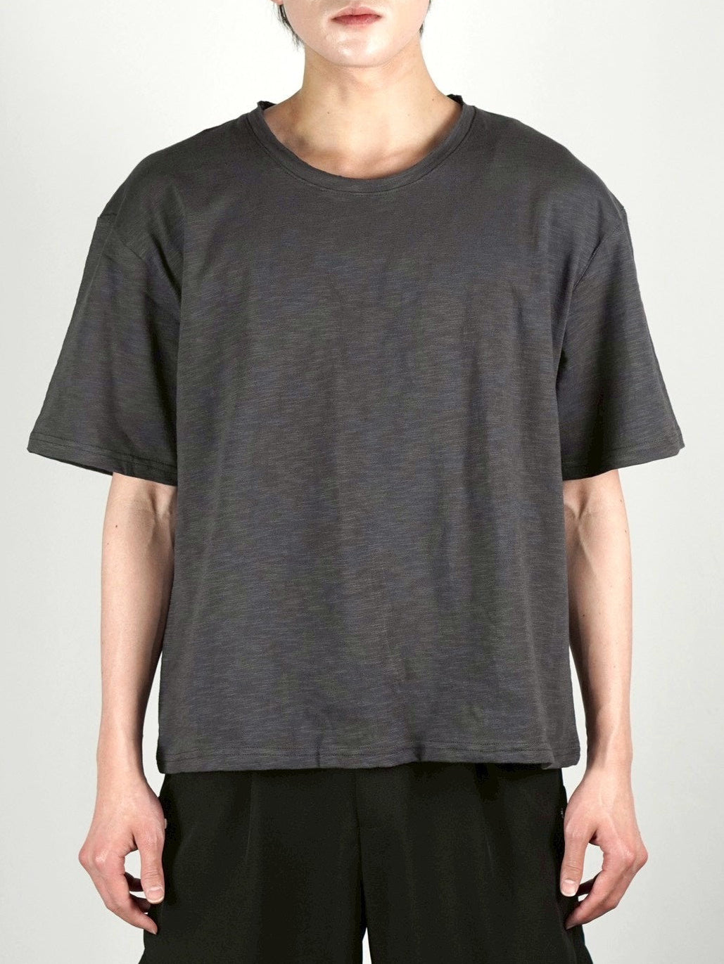 受注制【Chikashitsu +】sheer cotton box half sleeve (4color)