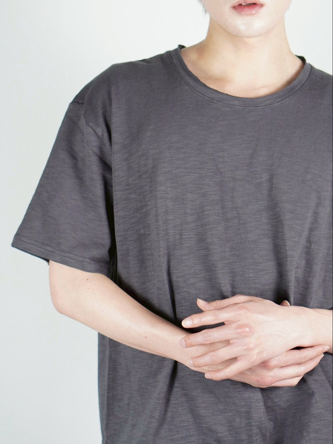 受注制【Chikashitsu +】sheer cotton box half sleeve (4color)