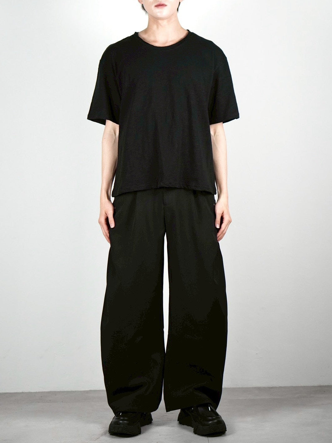 受注制【Chikashitsu +】sheer cotton box half sleeve (4color)
