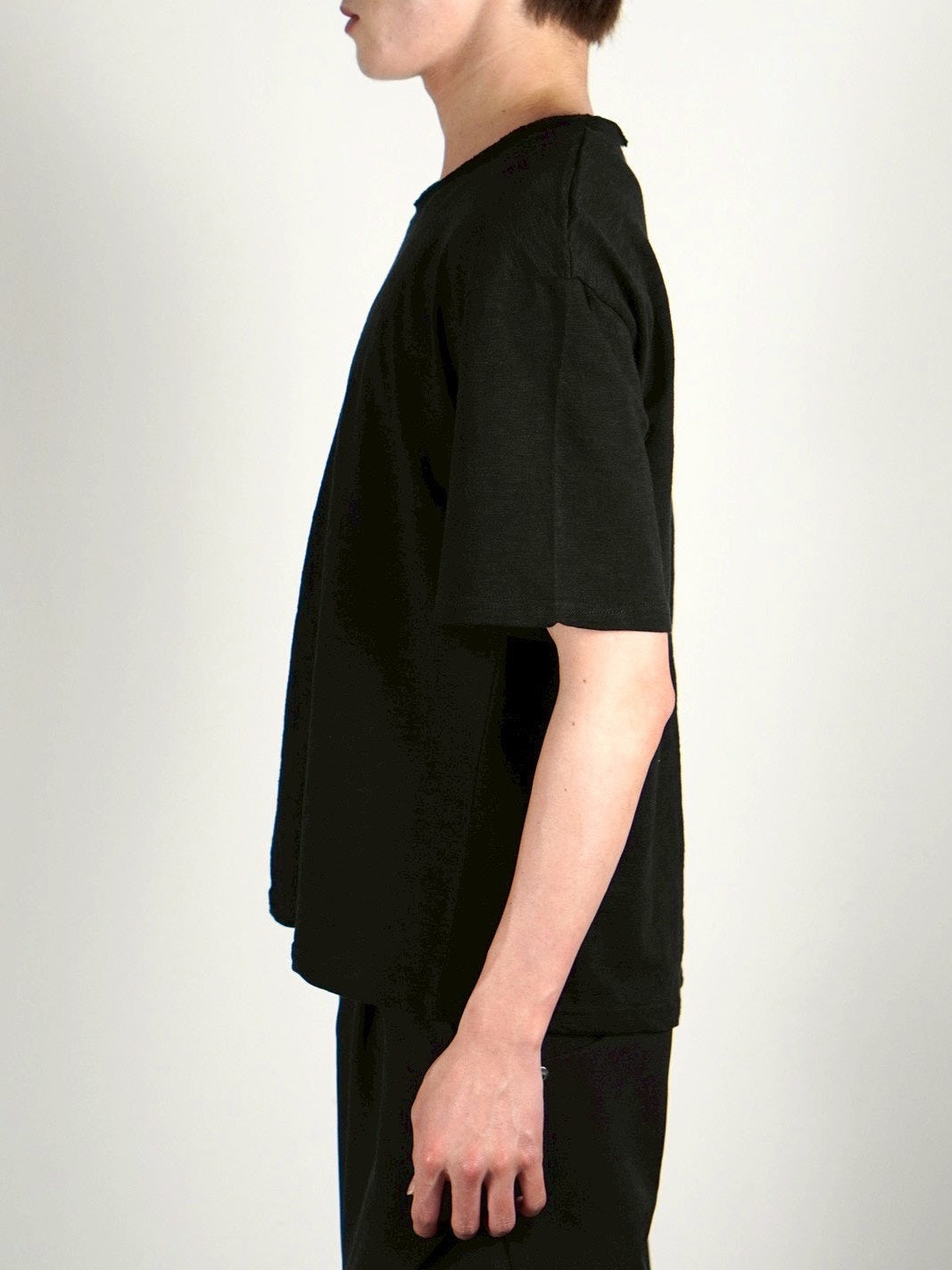 受注制【Chikashitsu +】sheer cotton box half sleeve (4color)