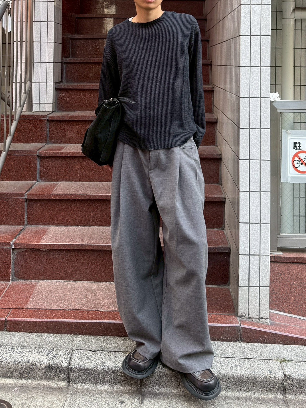 受注制【Chikashitsu +】cutting cropped tee (3color)