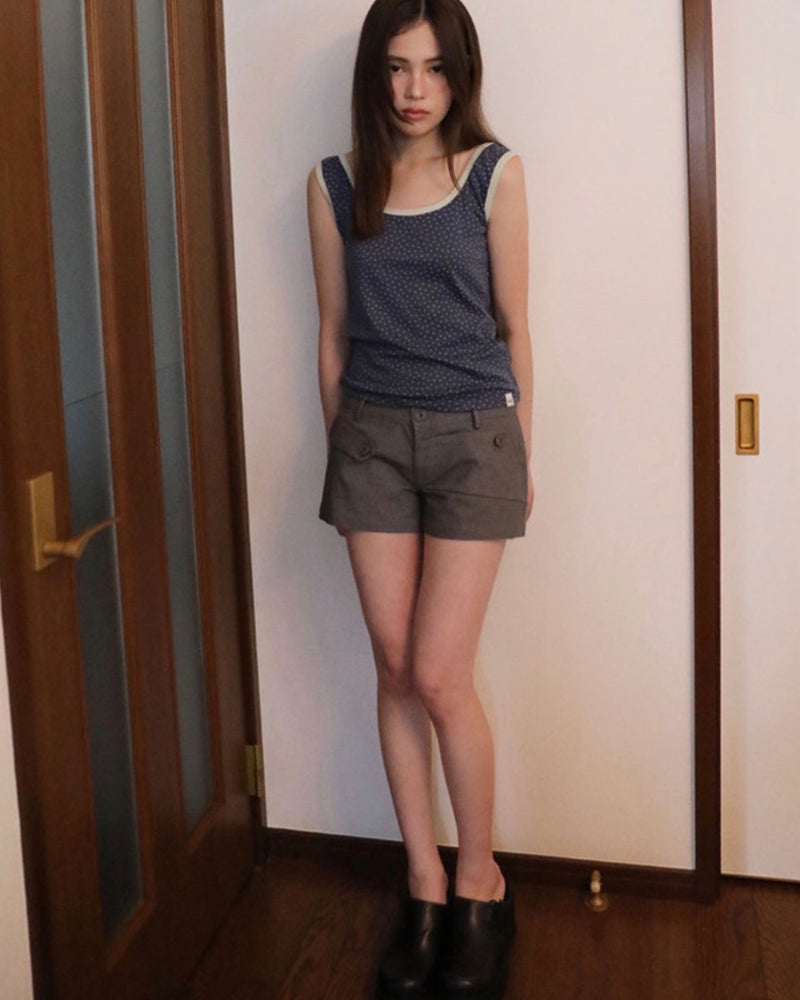 【Uglyshadow】STITCH POINT SHORTS