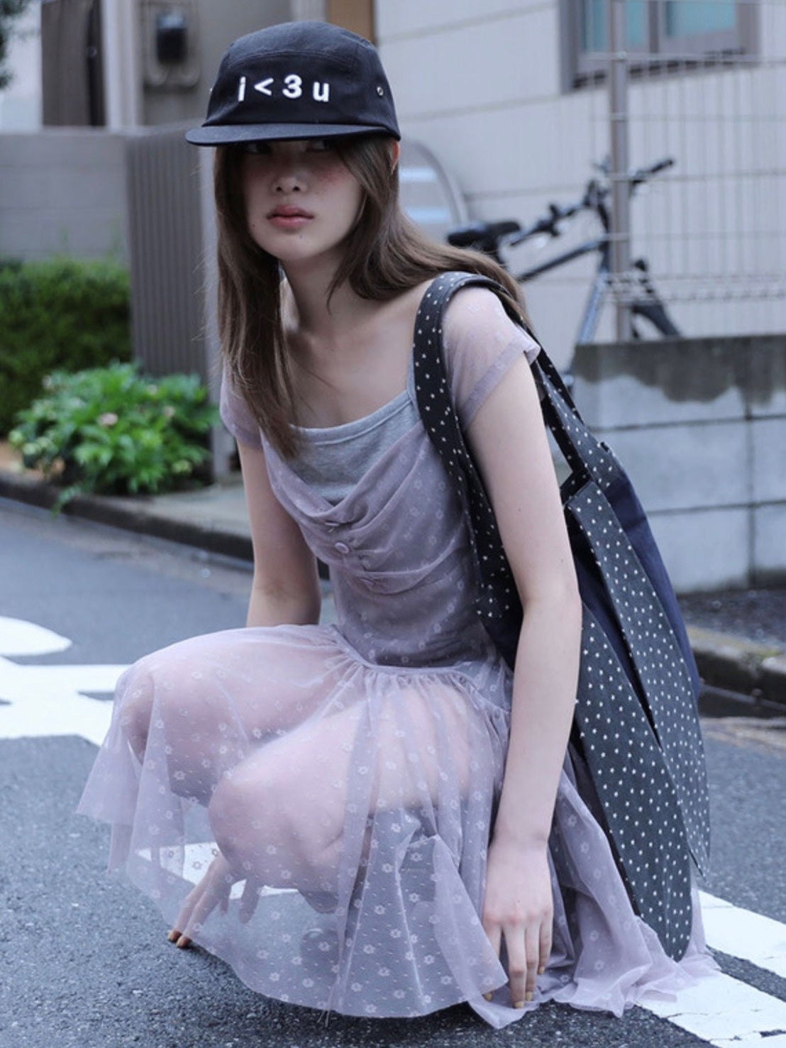 【Uglyshadow】FLOWER MESH DRESS