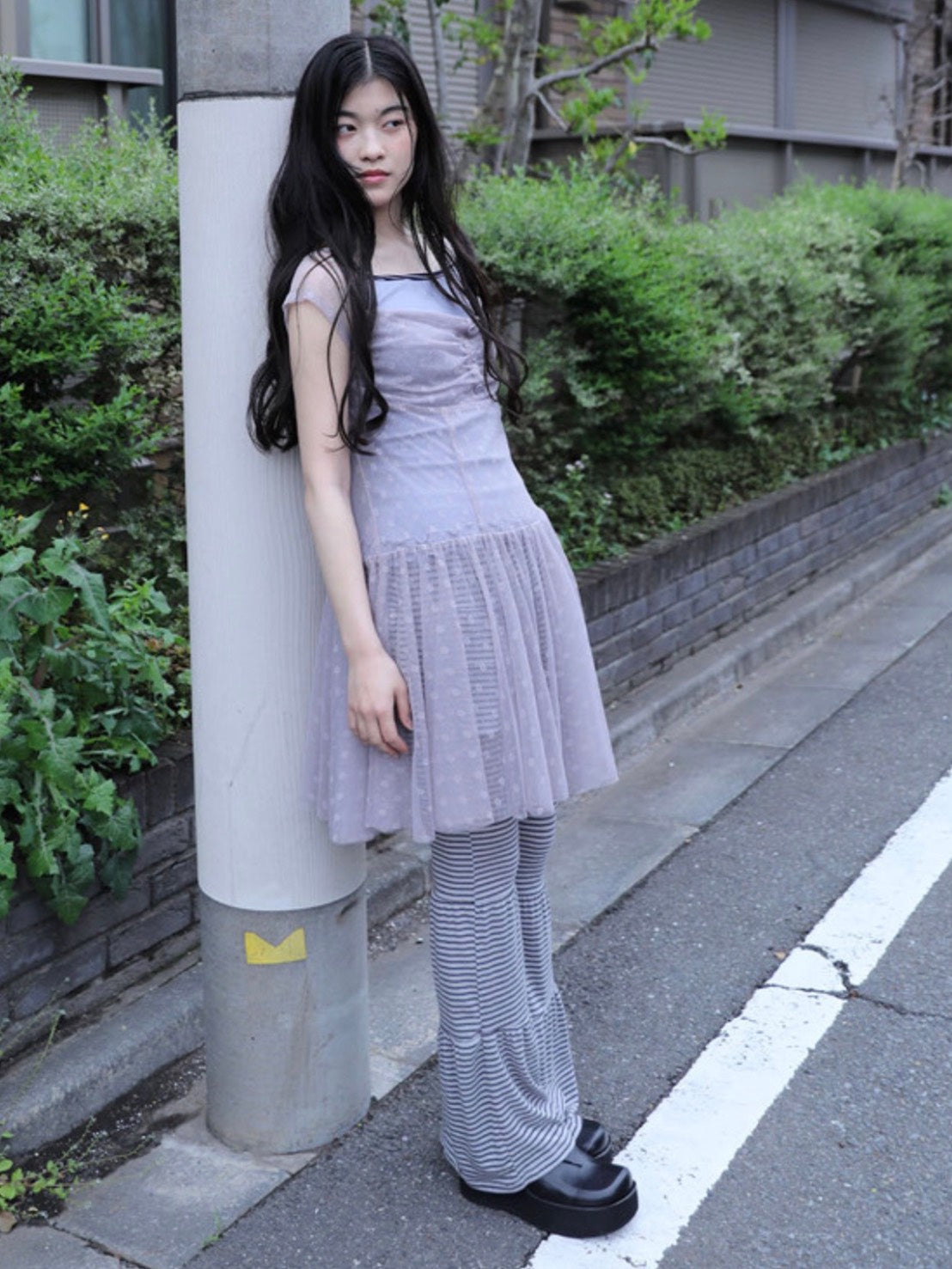 【Uglyshadow】FLOWER MESH DRESS