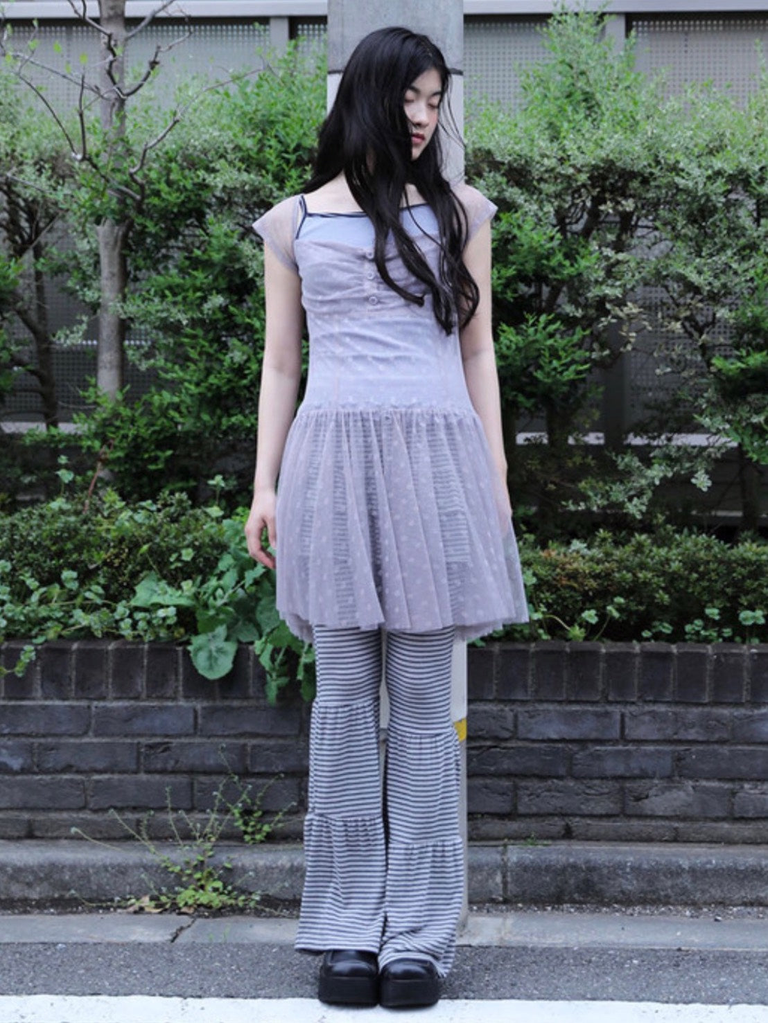 【Uglyshadow】FLOWER MESH DRESS