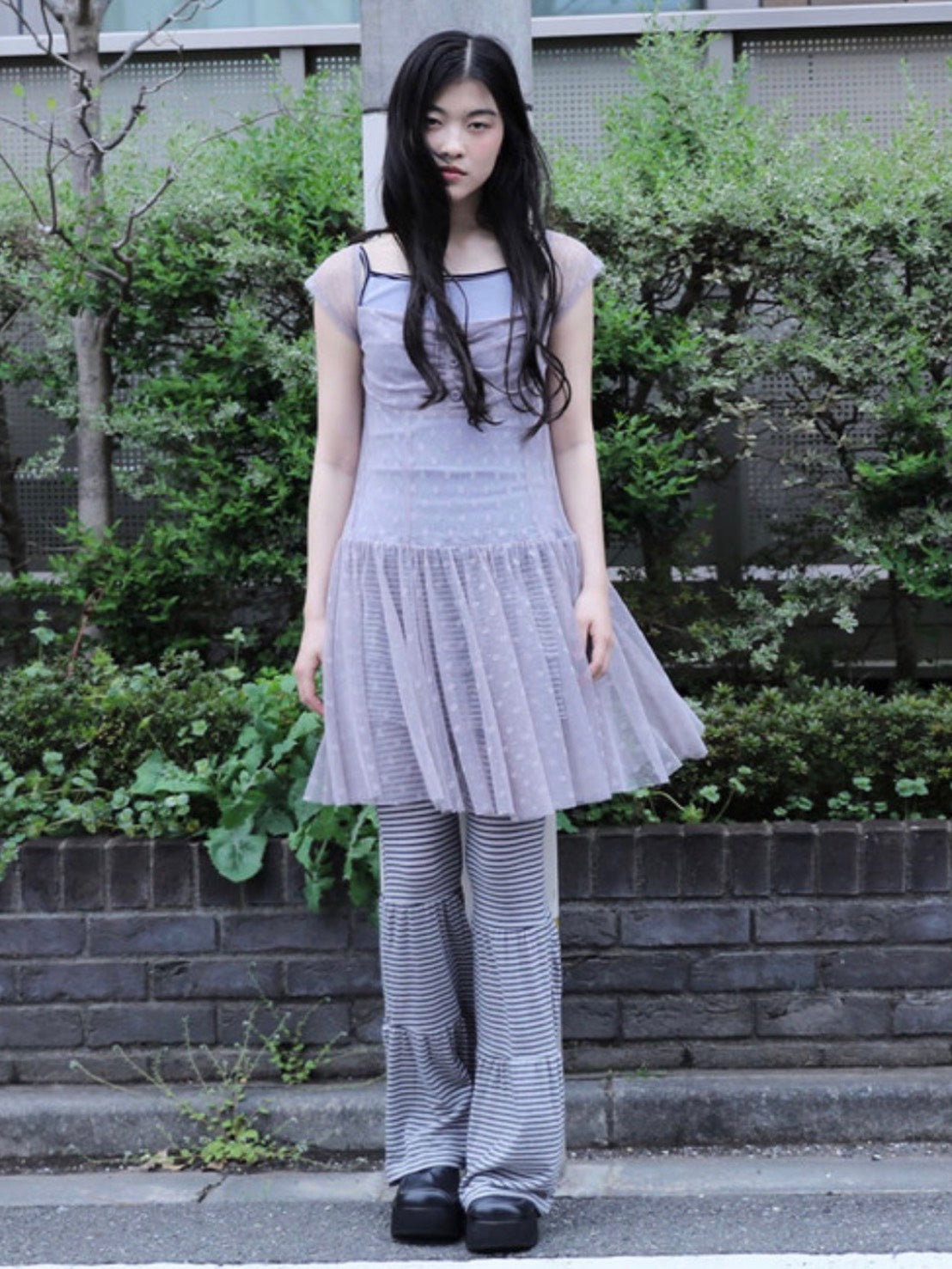 【Uglyshadow】FLOWER MESH DRESS