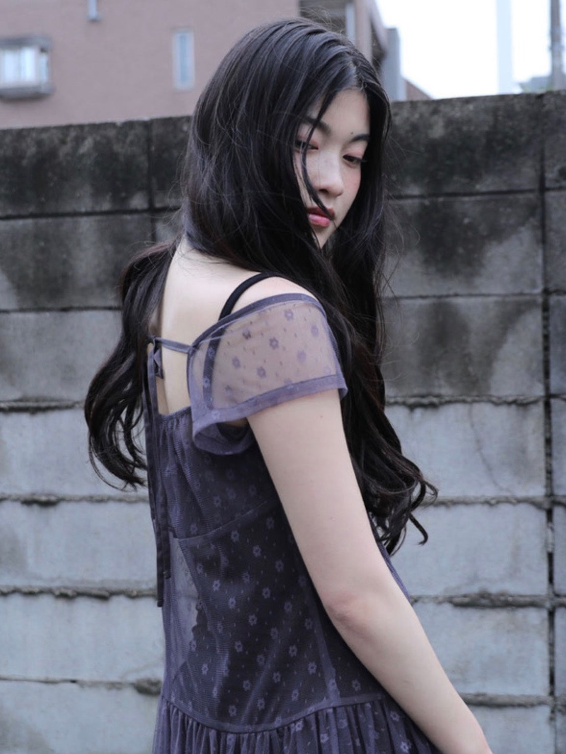 【Uglyshadow】FLOWER MESH DRESS