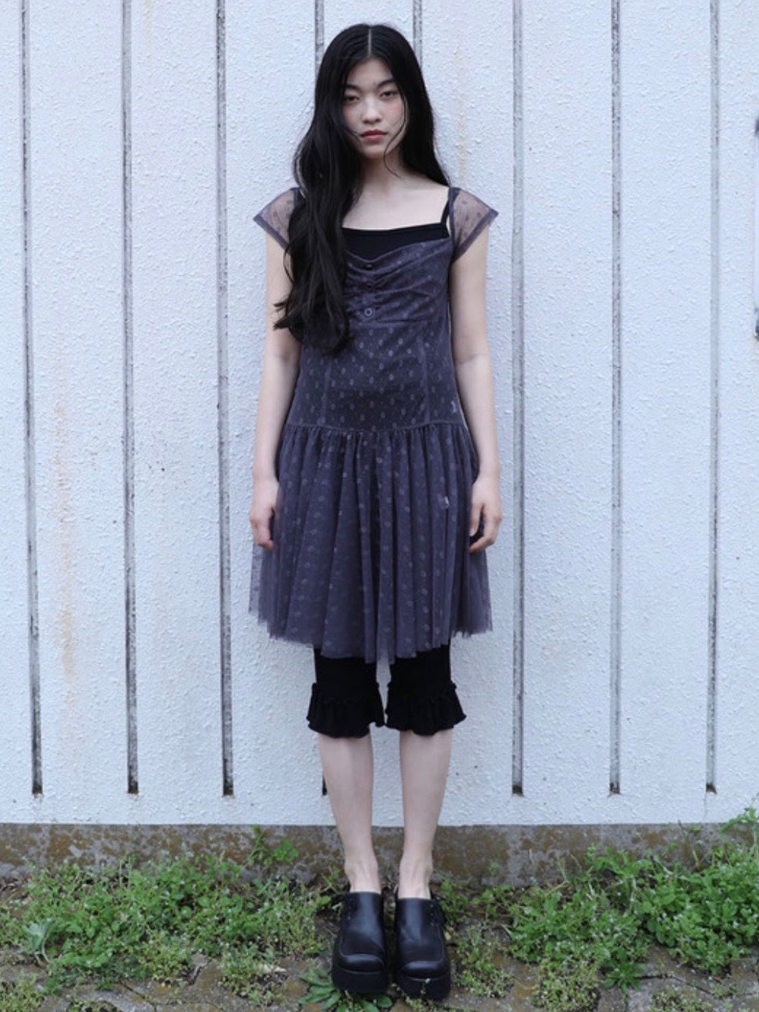 【Uglyshadow】FLOWER MESH DRESS
