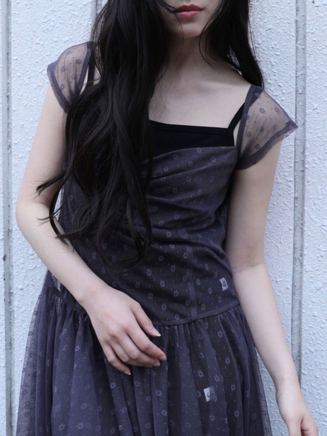 【Uglyshadow】FLOWER MESH DRESS