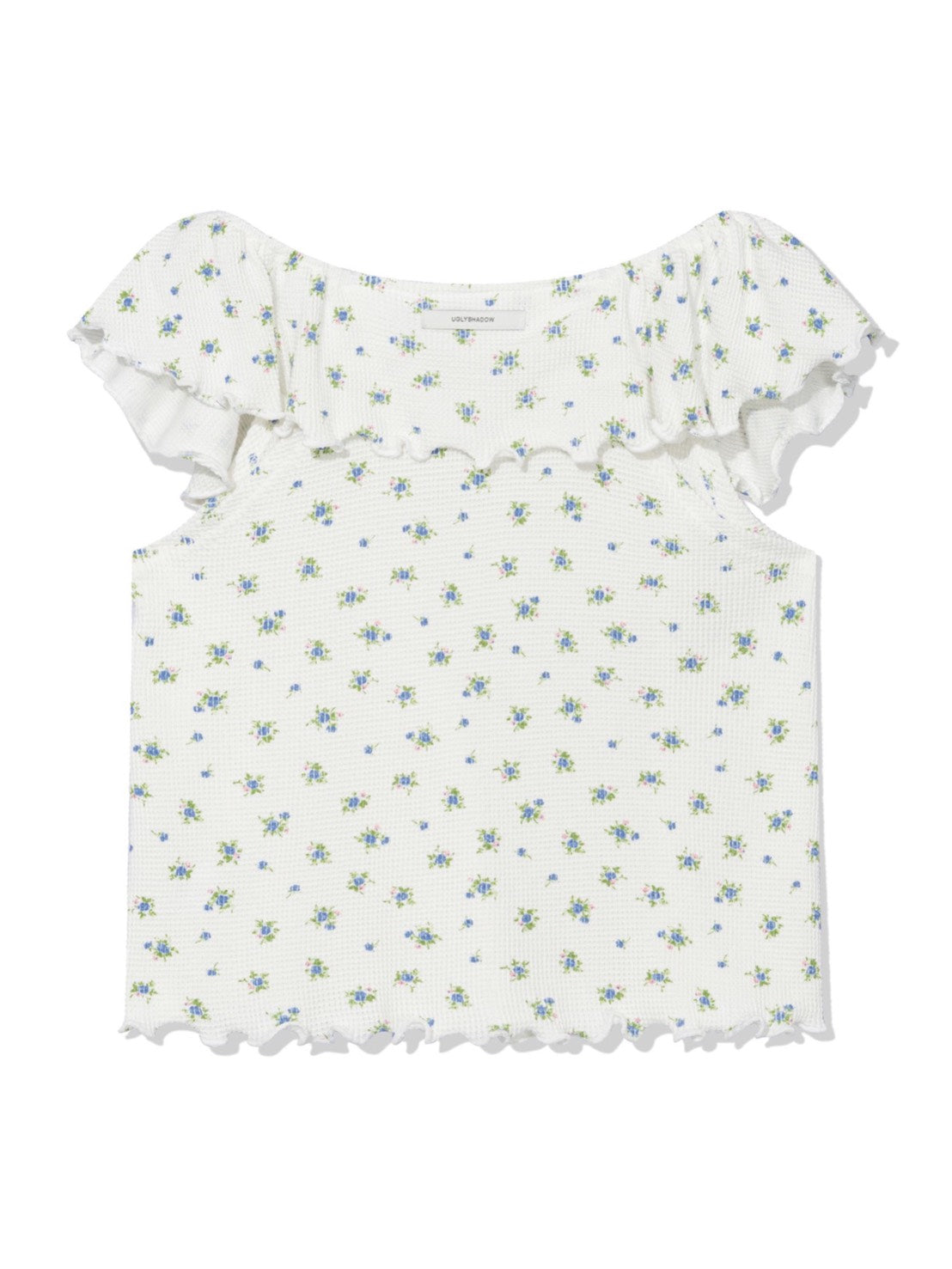 【Uglyshadow】RUFFLE FLOWER BLOUSE
