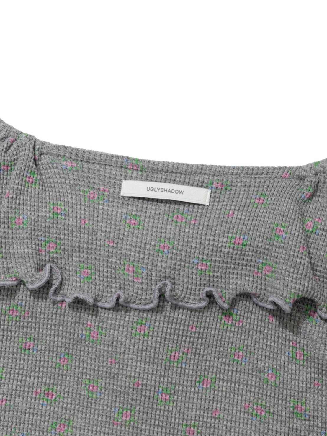 【Uglyshadow】RUFFLE FLOWER BLOUSE