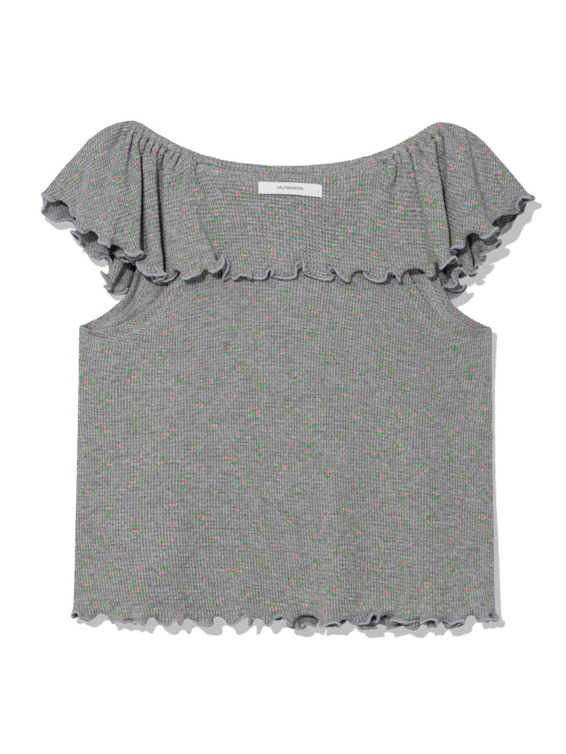 【Uglyshadow】RUFFLE FLOWER BLOUSE