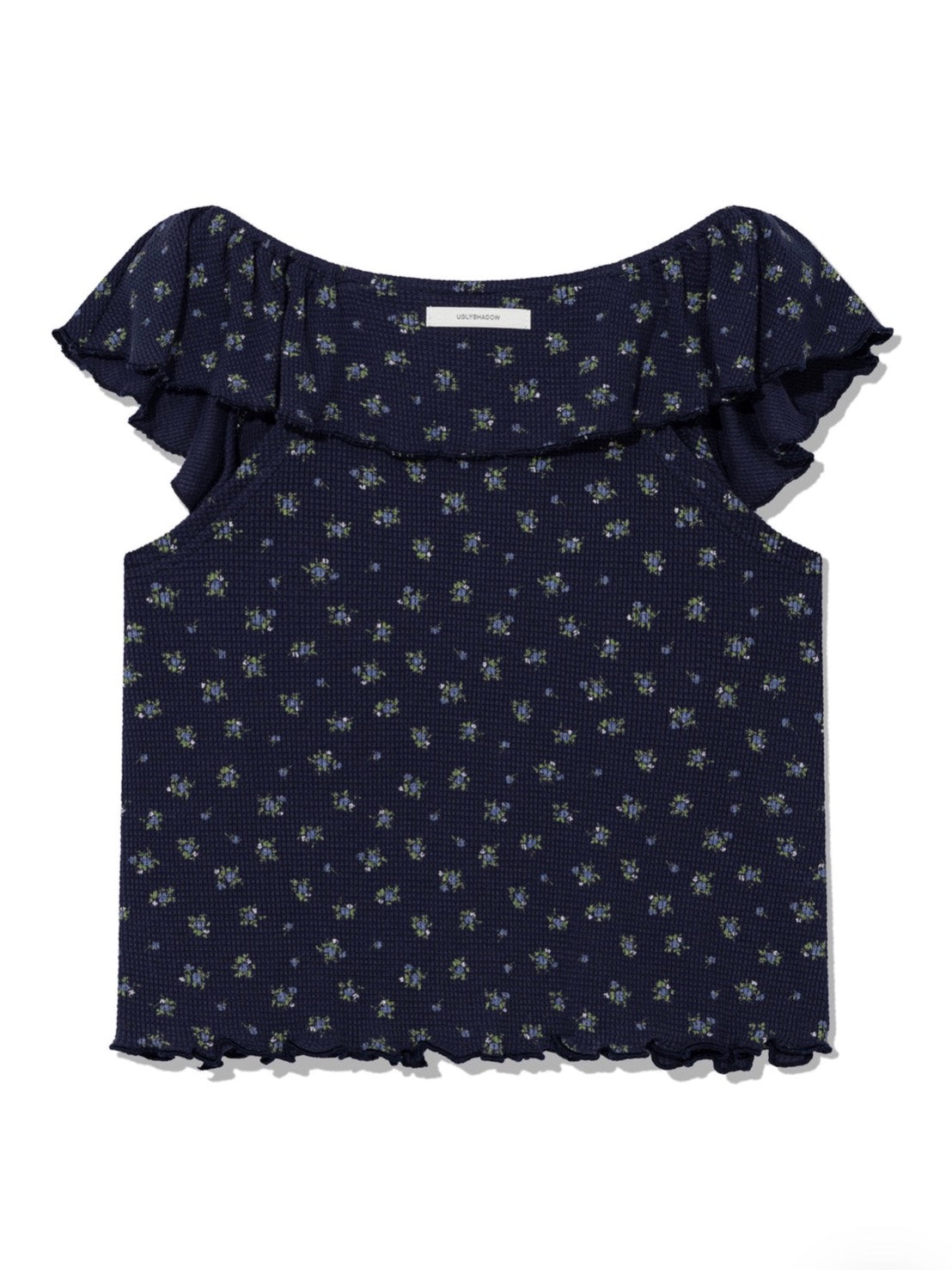 【Uglyshadow】RUFFLE FLOWER BLOUSE